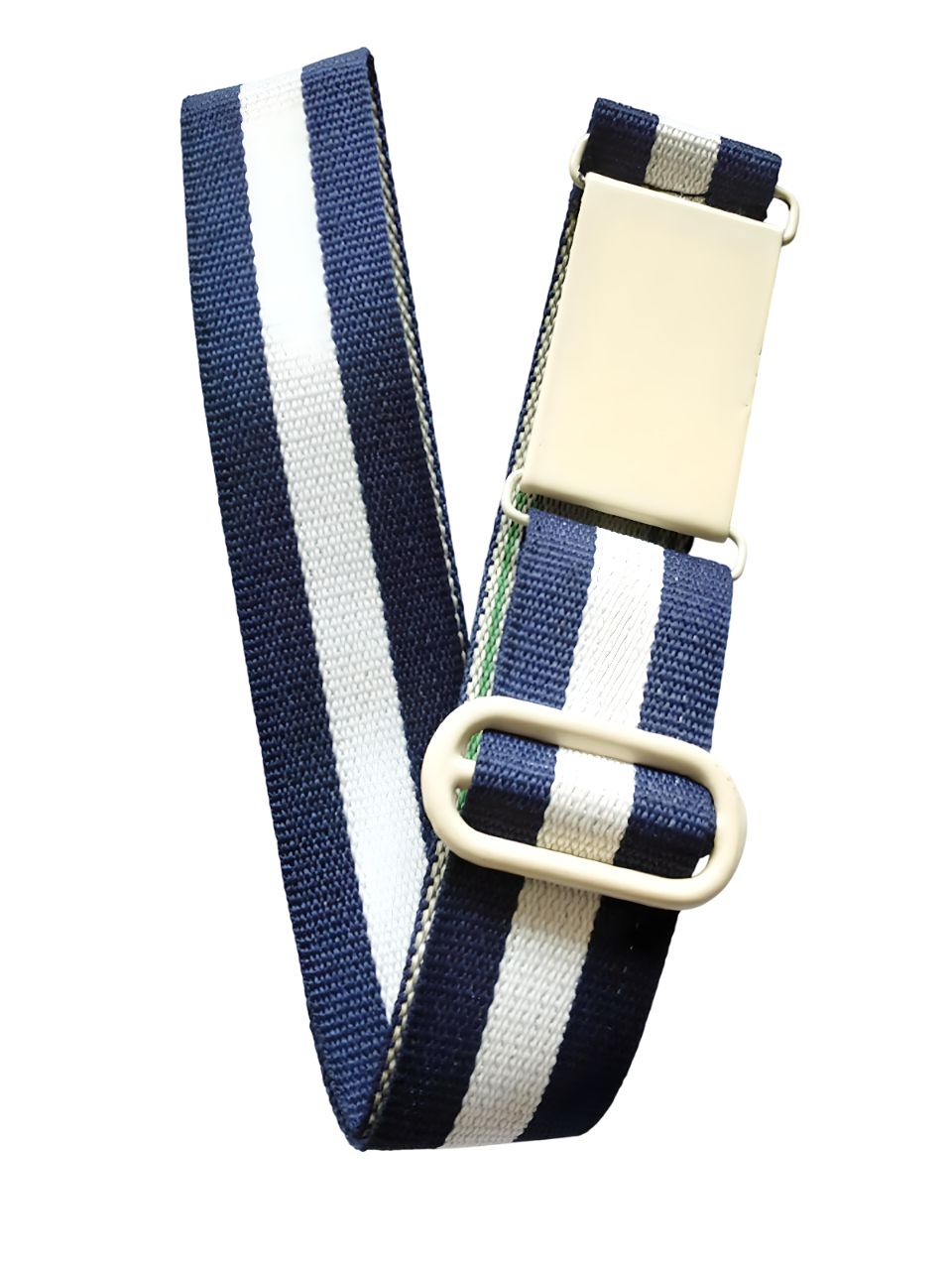 School Belt Navy & White Plain Golden Buckled Belt for Students product image