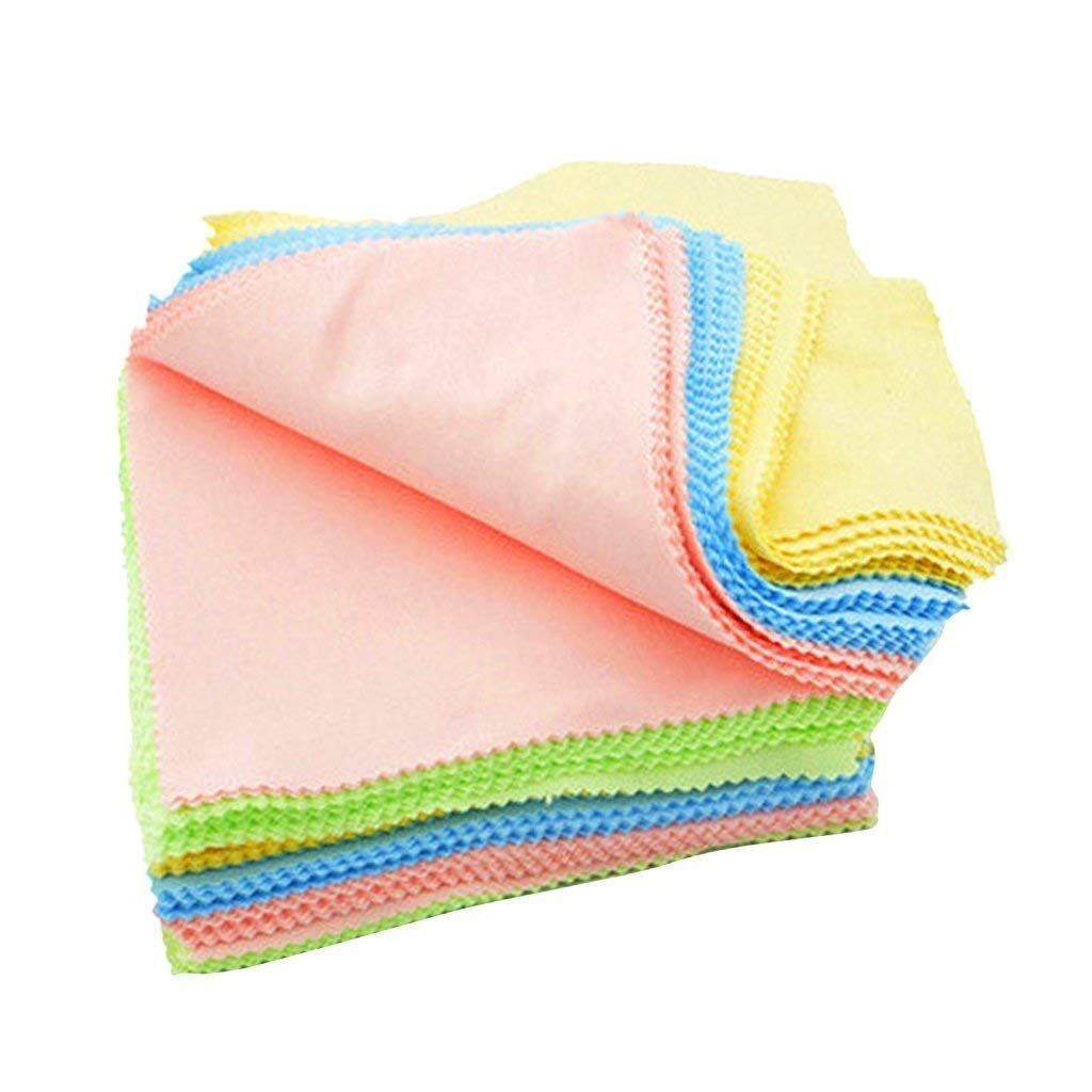 LIMTAS (100 Pcs) Selvet Cloth Microfiber Cleaning Cloths for Tablet, Smatphone Phone, Laptop, Camera, LCD Tv Screens and Any Other Delicate Surface [5inchX5inch] (Pcs-100), Multicolour product image