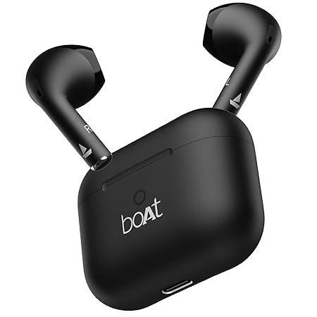 Boat Airdopes Joy, 35Hrs Battery, Fast Charge, IWP Tech, Low Latency, 2Mic ENx, Type-C Port, v5.3 Bluetooth Earbuds, TWS Ear Buds Wireless Earphones with Mic product image